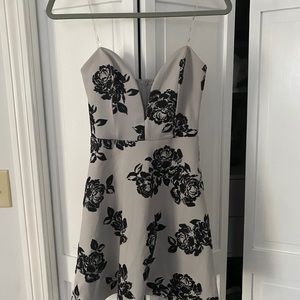 Strapless mini dress